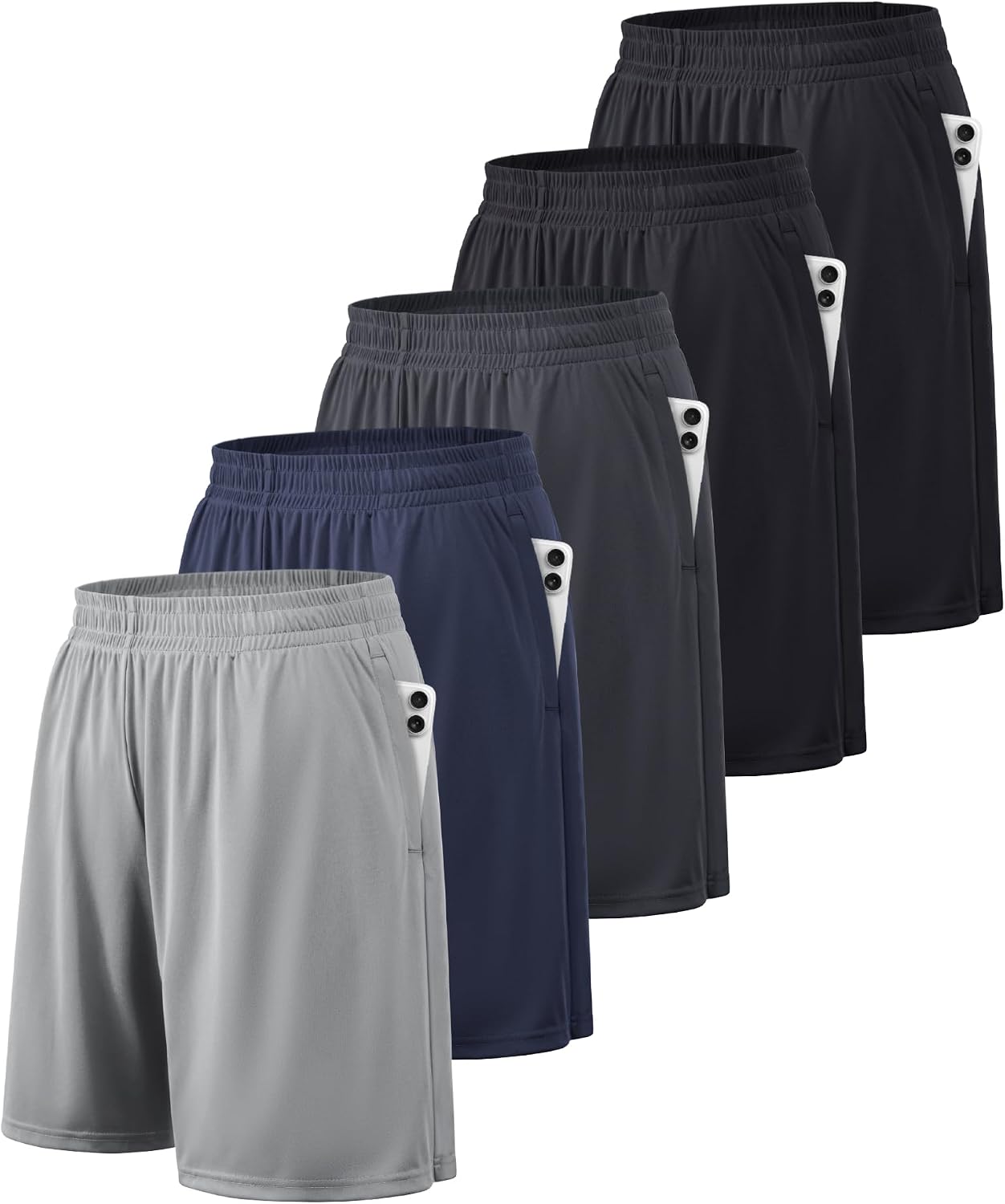 BALENNZ Mens Athletic Shorts with Pockets Quick Dry Workout Shorts Men