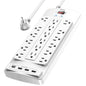 Yintar 6Ft Surge Protector Power Strip with 8 Outlets and 4 USB Ports