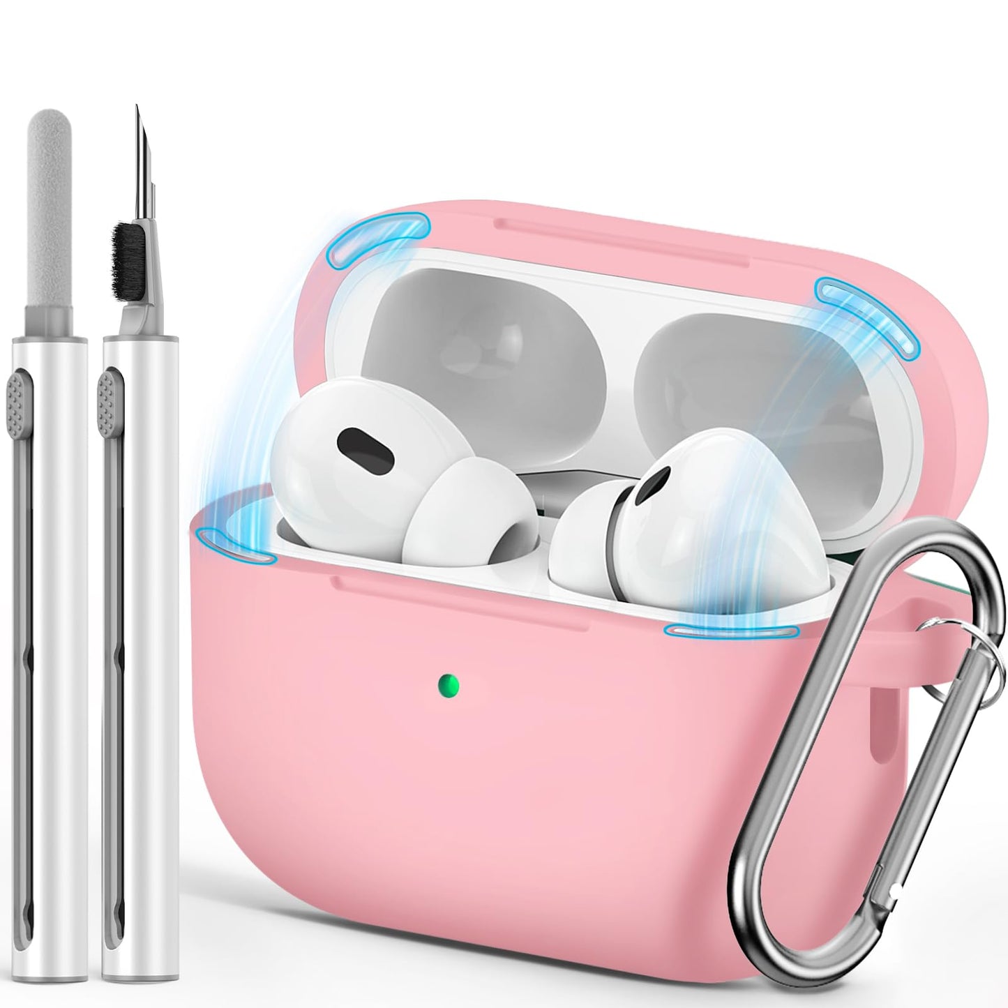 Ljusmicker for AirPods 4 Case 2024 with Cleaner Kit,Milk Tea