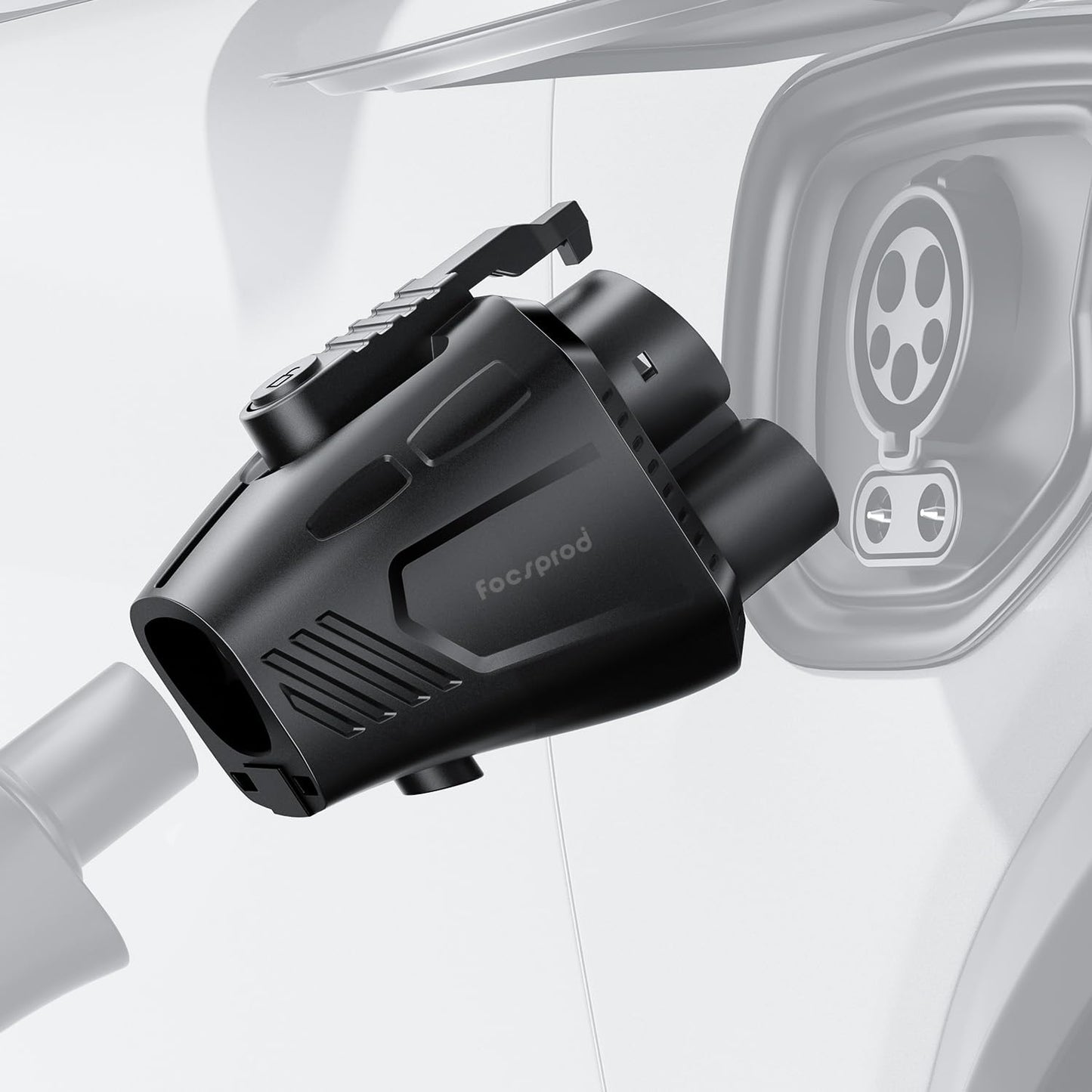 FOCSPROD J1772 to Tesla Charger Adapter, Max 80A 250V Fast Charging J1772 to NACS Adapter for Tesla Model 3/Y/X/S/Cybertruck Charging Adapter, Compatible with J1772 EV Charge to Tesla Adapter -UL 2252