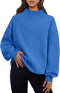 Trendy Queen Womens Mock Neck Sweatshirts Oversized Pullover Fall Outfits