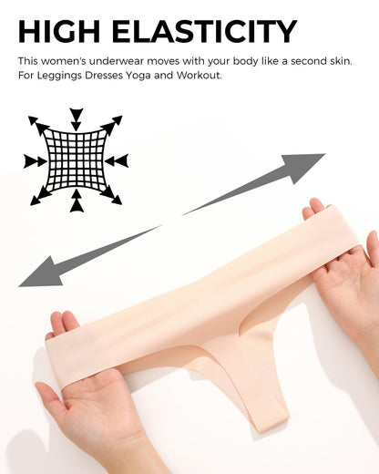 Take Talk Underwear Womens 9 Pack Seamless Thongs No Show Workout Panties