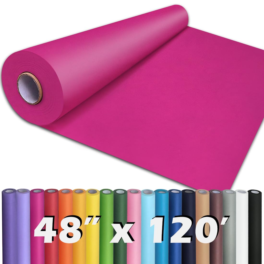 PerkHomy Brown Kraft Paper Roll 36" x 1,440" (120') for Craft Bulletin Board Paper Art Table Covering Crafting Gift Wrapping Bouquet Packing Parcel 70GSM 50LB (Brown, 36" x 120')