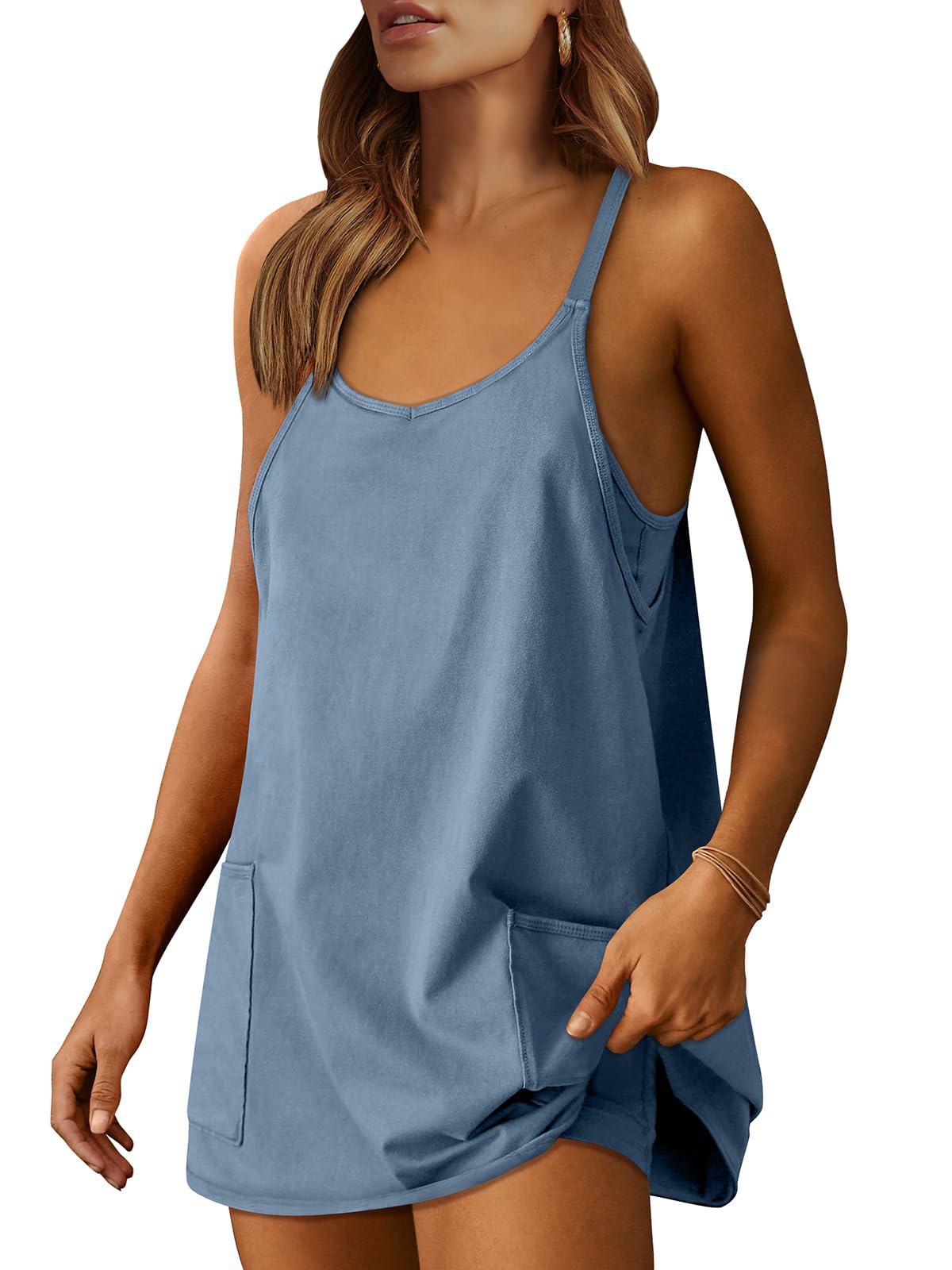 ANRABESS Women Athletic Dress Summer Tennis Workout Built in Shorts