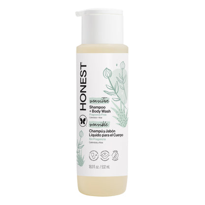 The Honest Company Shampoo & Body Wash, Tear-Free, Fragrance-Free, 10 fl oz