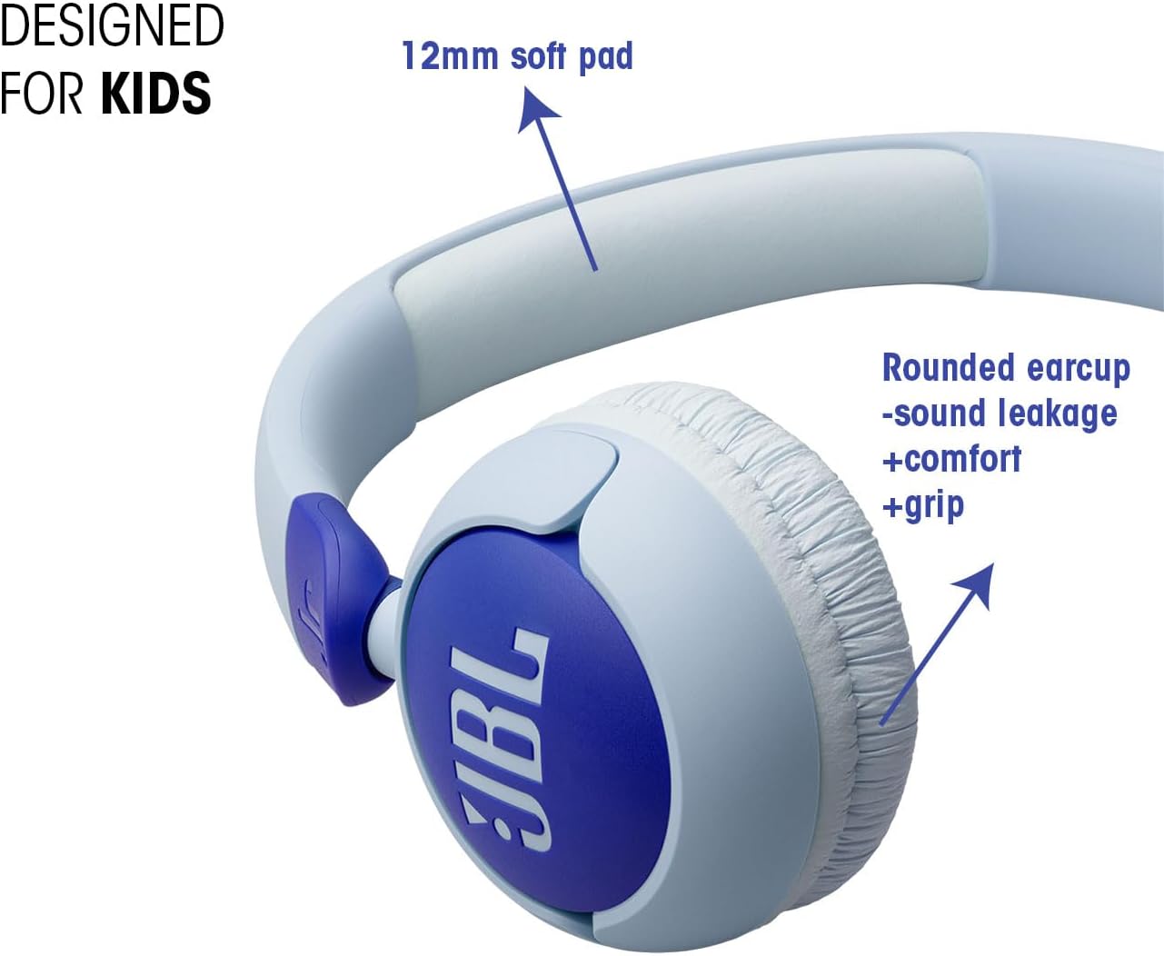 JBL Junior 320 Kids Headphones, Wired, Volume-Limited - Purple