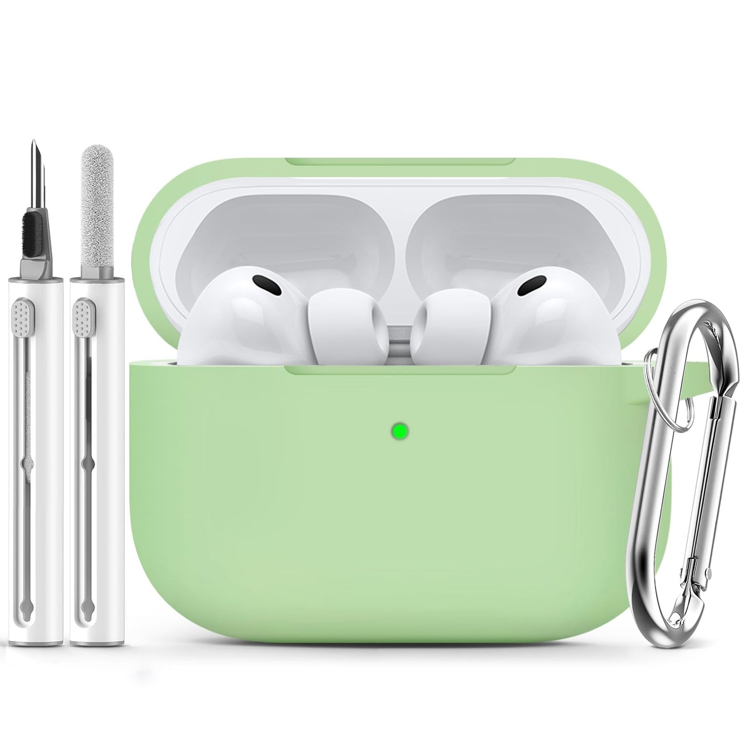 Ljusmicker for AirPods 4 Case 2024 with Cleaner Kit,Milk Tea