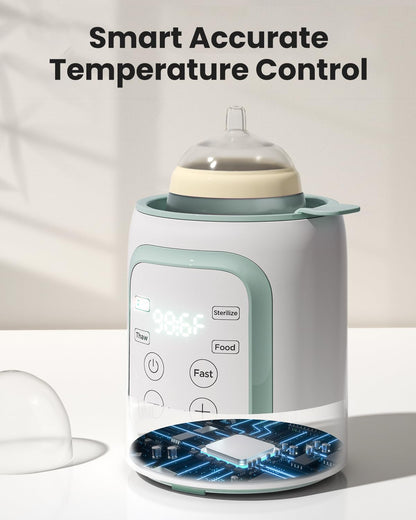 Grownsy 8-in-1 OG Fast Bottle Warmer with Timer, Gray