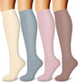 Laite Hebe 4 Pairs-Compression Socks for Women&Men Circulation-Best Support for Nurses,Running,Athletic