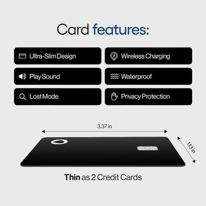 SPOTMINDERS Apple MFi Certified Wallet Tracking Card Black 4-Pack Travel Gifts for Him Works with Apple Find My Rechargeable Tracker IP68 Waterproof 0.07" Slim iPhone Item Finder for Luggage Passport