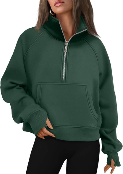 AUTOMET Womens Sweatshirts Half Zip Fleece Pullover Fall Outfits