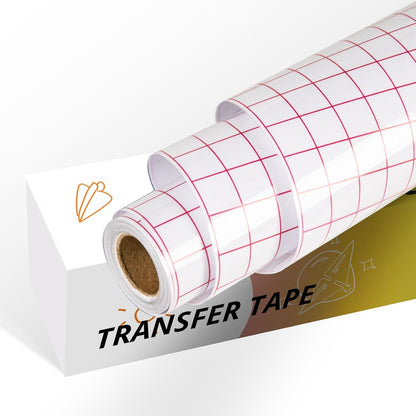 YRYM HT Transfer Tape for Vinyl, 12" x 50 FT, Medium Tack, Red