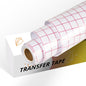YRYM HT Transfer Tape for Vinyl, 12" x 50 FT, Medium Tack, Red