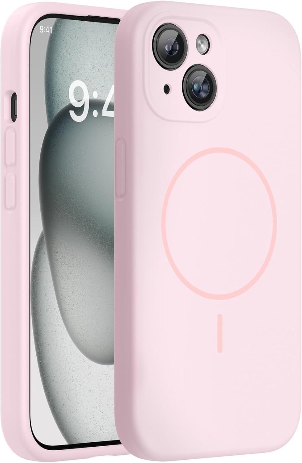 Miracase Magnetic for iPhone 16 Pro Case, Silicone, Black