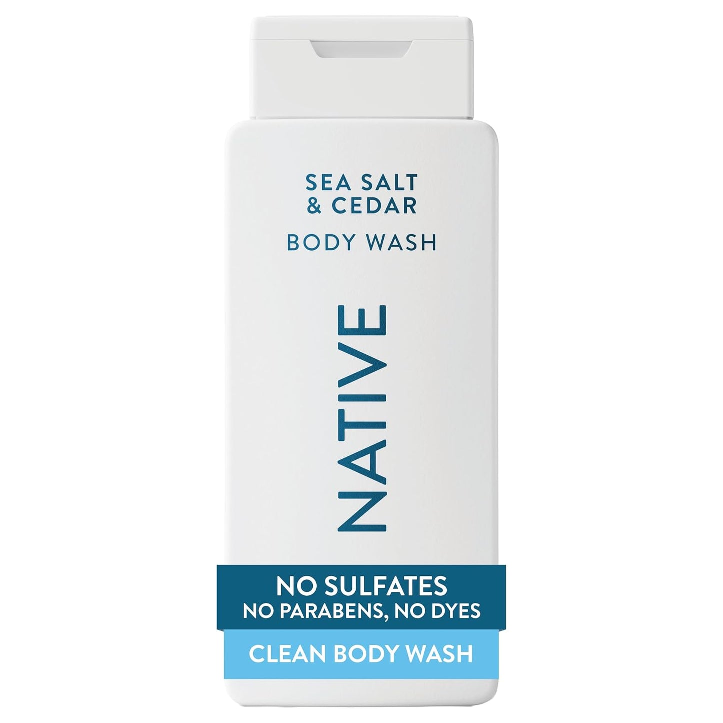 Native Clean Body Wash, Gentle & pH-balanced for Sensitive Skin, 24-Hr Freshness for Women & Men, Vegan & Cruelty-Free, Free of Sulfates, Parabens & Phthalates, Cashmere & Rain, 18 fl oz