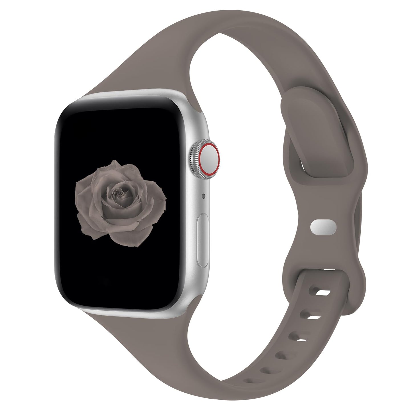 Thin Slim Band Compatible with Apple Watch 38mm 40mm 41mm 42mm 44mm 45mm 46mm 49mm, Replacement Silicone Sport Strap for iWatch Series 11/10/9/8/7/6/5/4/3/2/1 Ultra SE Women Men, Light Blush