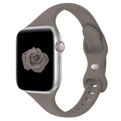 Thin Slim Band Compatible with Apple Watch 38mm 40mm 41mm 42mm 44mm 45mm 46mm 49mm, Replacement Silicone Sport Strap for iWatch Series 11/10/9/8/7/6/5/4/3/2/1 Ultra SE Women Men, Light Blush