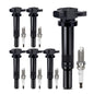 UF667 Ignition Coil & ILZFR6D11 Double Iridium Spark Plug for BMW 2.5-6.0L