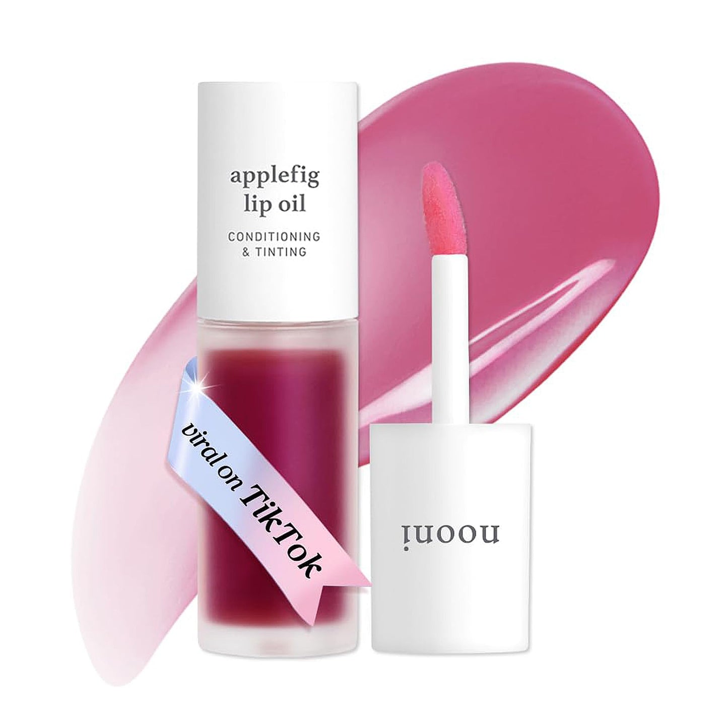 NOONI Korean Lip Oil - Applepeony - pH Color-Changing Plumping Lip Gloss