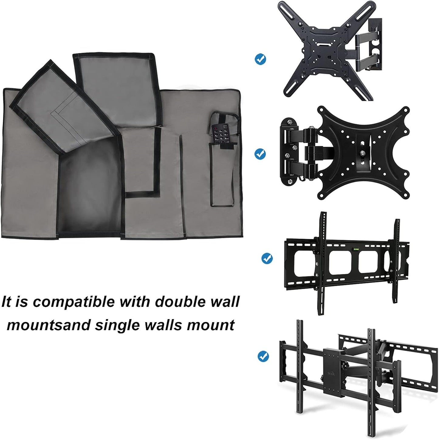 iBirdie Outdoor TV Cover 55 to 58 inch Weatherproof and Waterproof