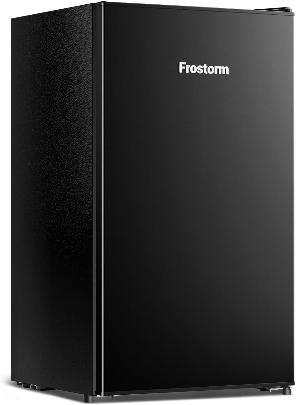 3.2 Cu Ft Mini Fridge with Freezer, Single Door Upright Freezer