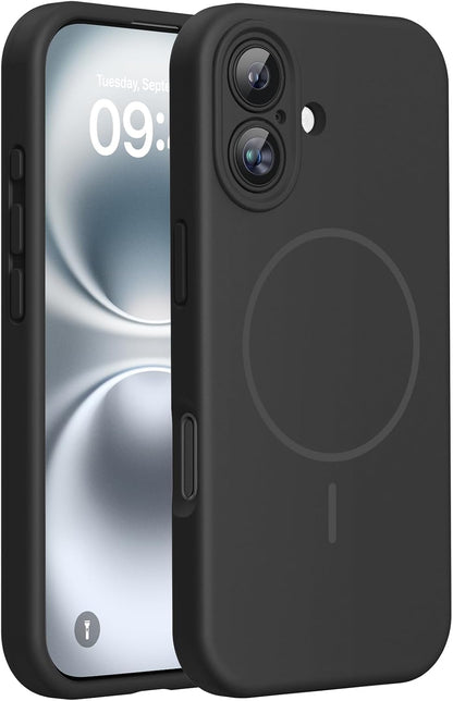 Miracase Magnetic for iPhone 16 Pro Case, Silicone, Black