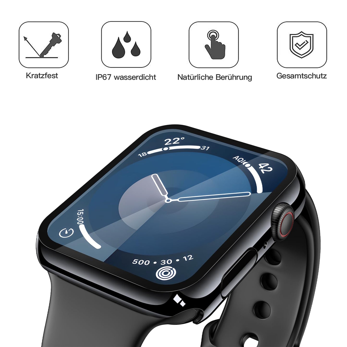Misxi 2-Pack Waterproof Case for 46mm Apple Watch Series 11/10