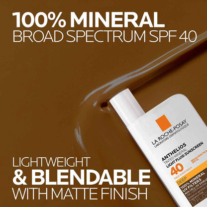 La Roche-Posay Anthelios Mineral Light Fluid Sunscreen for Face in 5 shades