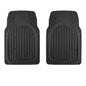 Motor Trend -2 Piece Front Car Floor Mats- Black FlexTough Contour Liners-Deep Dish Heavy Duty Rubber Floor Mats for Car SUV Truck & Van-All Weather Protection, Universal Trim to Fit