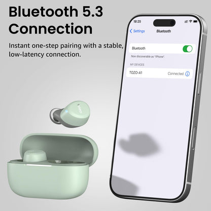 TOZO A1 Wireless Earbuds Bluetooth 5.3 Light Weight in Ear Headphones