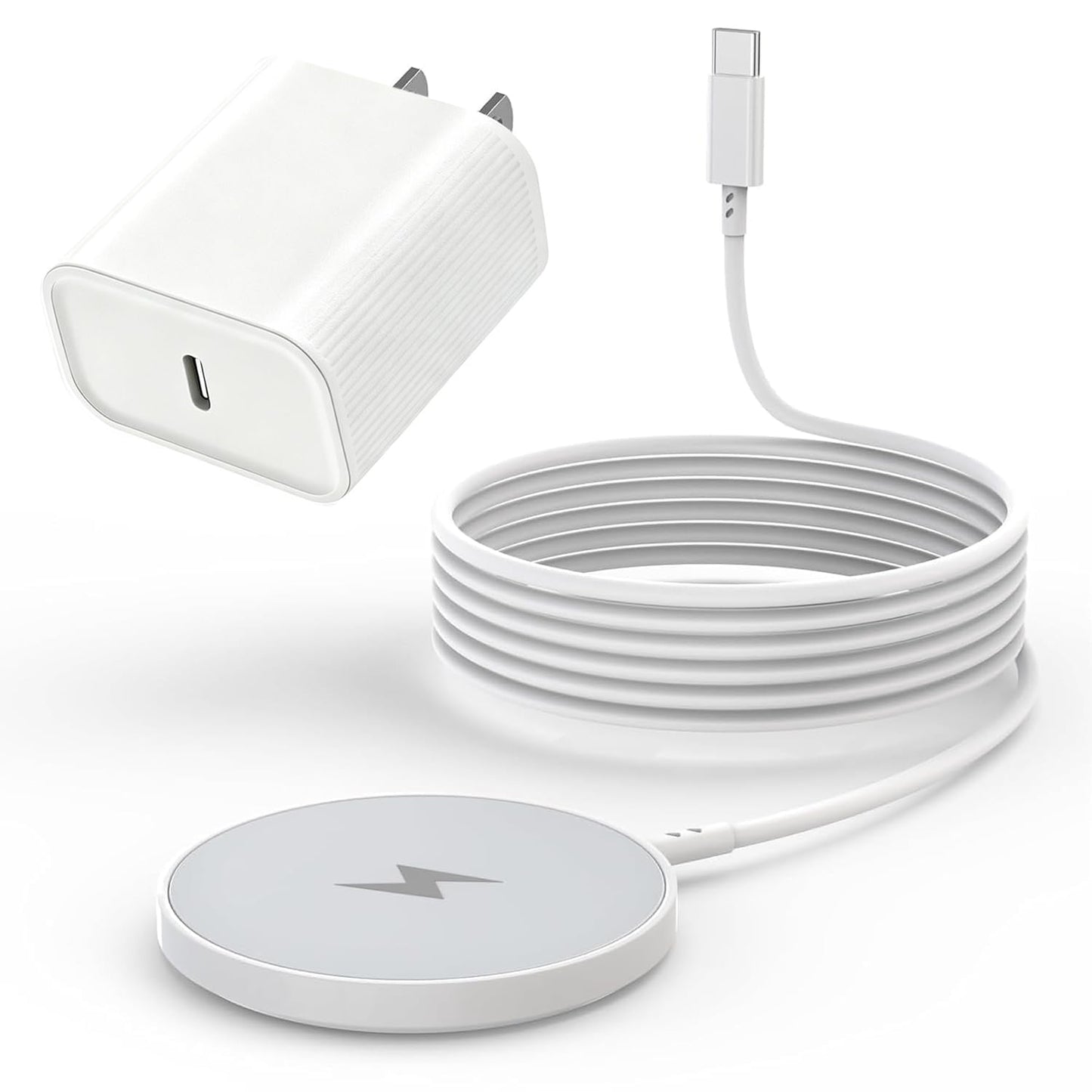 Magnetic Wireless Charger for iPhone,2 Pack Apple Magsafe Charger 10FT Long