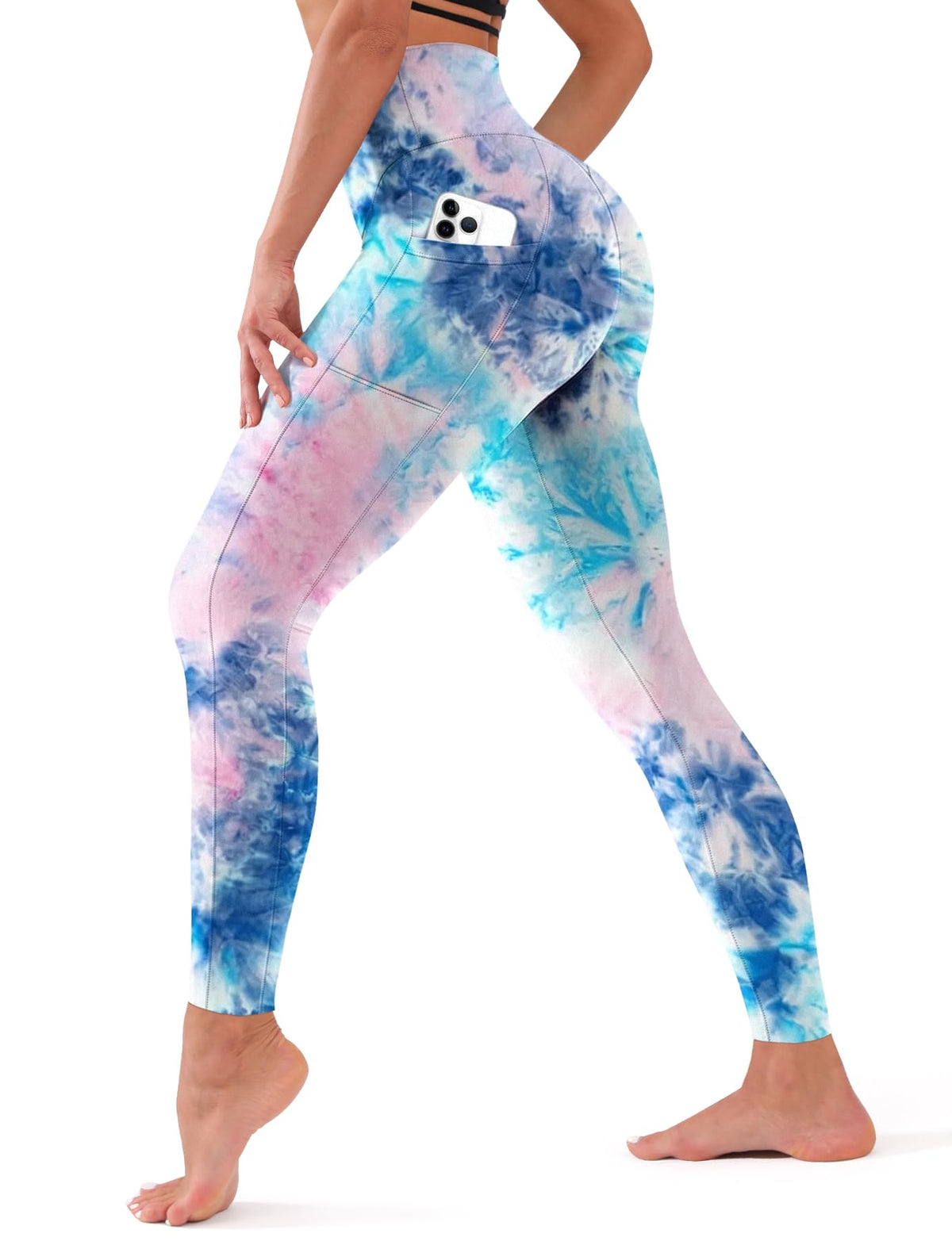Bluemaple High Waisted Leggings for Women - Tummy Control Pants Non See Through Workout Soft Yoga Pants for Running Plus Size