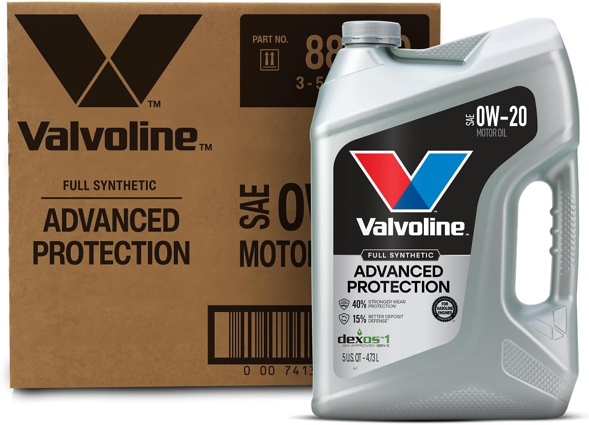Valvoline Advanced Full Synthetic SAE 0W-20 Motor Oil 5 QT