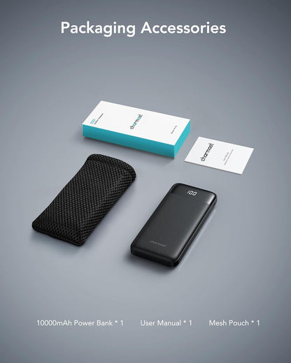 charmast Power Bank Portable Charger with Reinforced Built-in 4 Cables