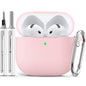 Ljusmicker for AirPods 4 Case 2024 with Cleaner Kit,Milk Tea