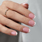 BTArtbox Press On Nails, Vanilla Cream, Short Square, Ombre Peach, 32Ct
