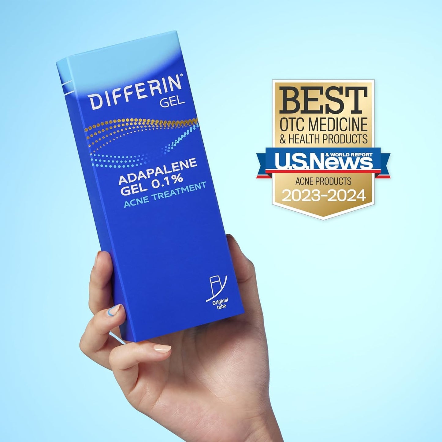 Differin Acne Retinoid Treatment Gel, 0.1% Adapalene, 45g Pump