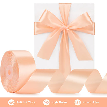 Mauproy Dusty Rose Satin Ribbon, 1-1/2 Inch, 50 Yards