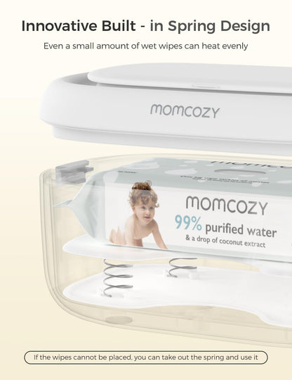 Momcozy Baby Wipe Warmer, Innovative Spring Design,Large Capacity Dispenser