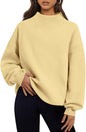 Trendy Queen Womens Mock Neck Sweatshirts Oversized Pullover Fall Outfits