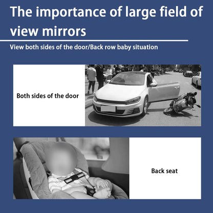 8sanlione 360-Degree Adjustable Car Rearview Mirror