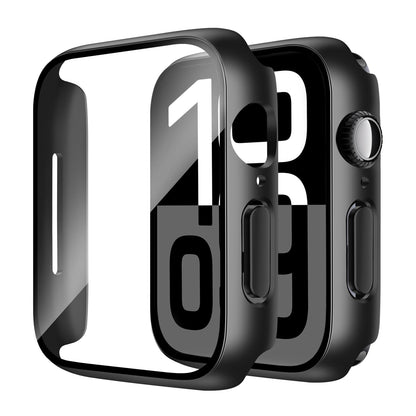 Smiling 2 Pack Case Compatible with Apple Watch SE 3 (2025)/ SE 2/ SE/Series 6/5/4 40mm with Tempered Glass Screen Protector, Hard PC Case Overall Protective Cover- 1 Blue+ 1 Transparent