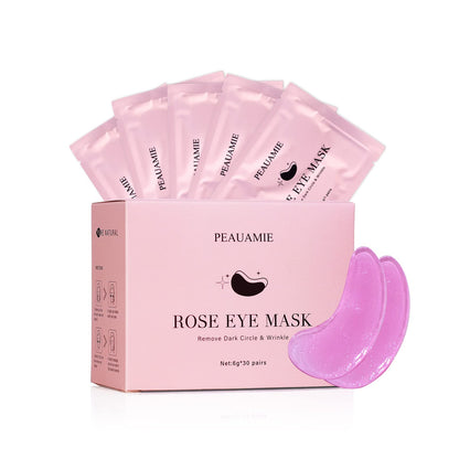 PEAUAMIE Under Eye Patches Gold and Hyaluronic Acid for puffy eyes,Rose Eye Masks for Dark Circles and Puffiness skin care Smooth Wrinkles products 30 Pairs