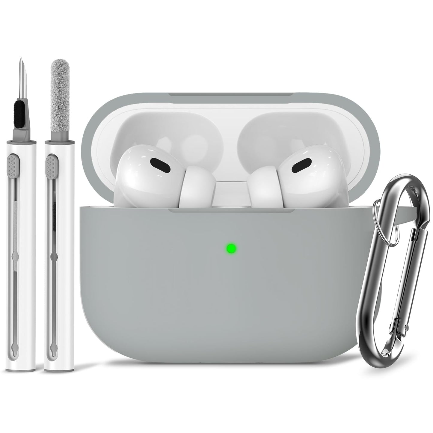 Ljusmicker for AirPods 4 Case 2024 with Cleaner Kit,Milk Tea