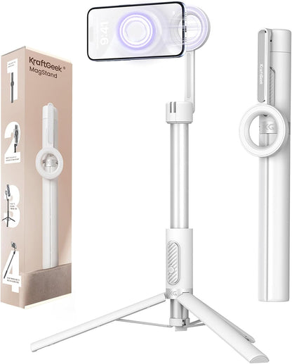KraftGeek Magnetic Phone Tripod for iPhone, 64" Selfie Stick for Magsafe