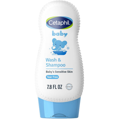 Cetaphil Baby Wash & Shampoo + Lotion, Sensitive Skin, 13.5oz, 2ct