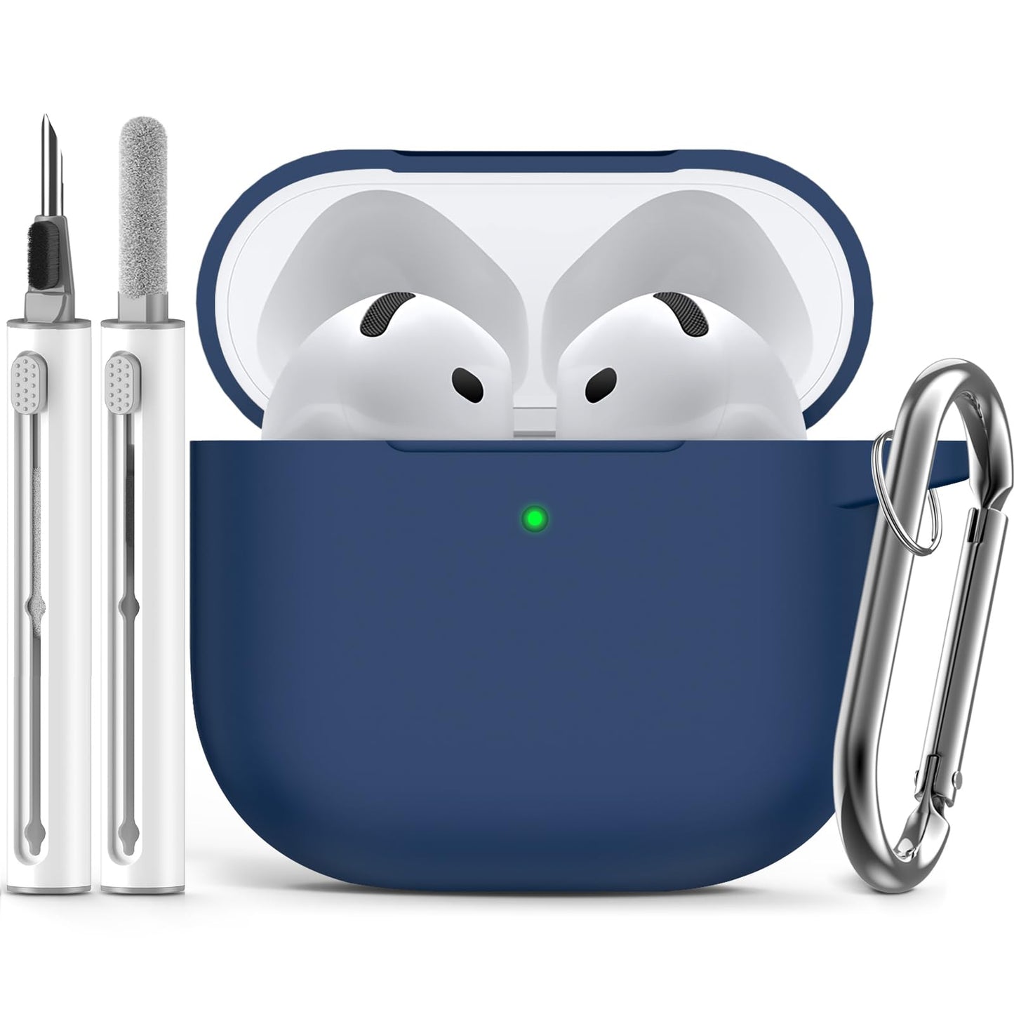 Ljusmicker for AirPods 4 Case 2024 with Cleaner Kit,Milk Tea