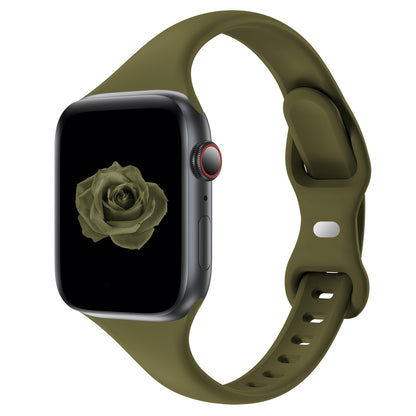 Thin Slim Band Compatible with Apple Watch 38mm 40mm 41mm 42mm 44mm 45mm 46mm 49mm, Replacement Silicone Sport Strap for iWatch Series 11/10/9/8/7/6/5/4/3/2/1 Ultra SE Women Men, Light Blush