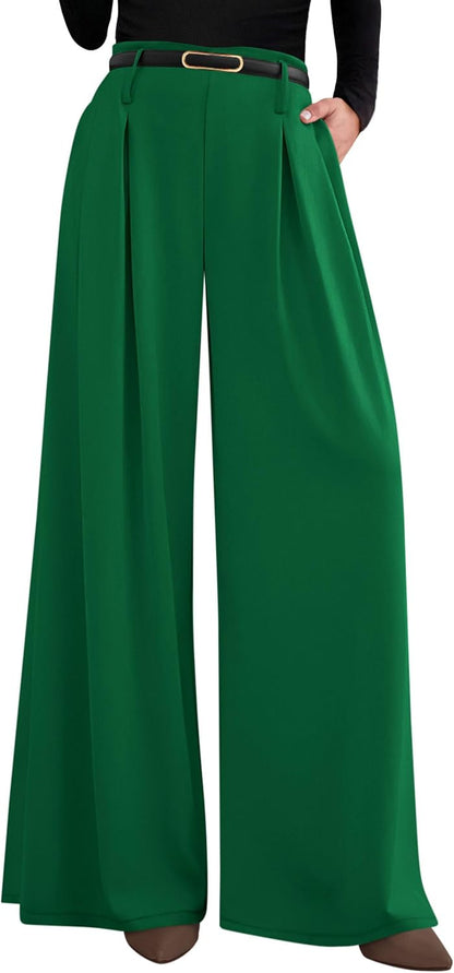 PRETTYGARDEN Womens Wide Leg Dress Pants Flowy Trousers