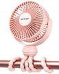 Gaiatop Mini Portable Stroller Fan, Small Clip on Fan 3 Speed Rechargeable